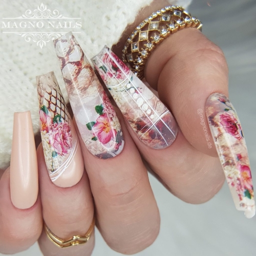 Preview: Nagelfolien Transfer Folien Blumen Nageldesign Ideen - Sommernägel - Sommer Nägel 